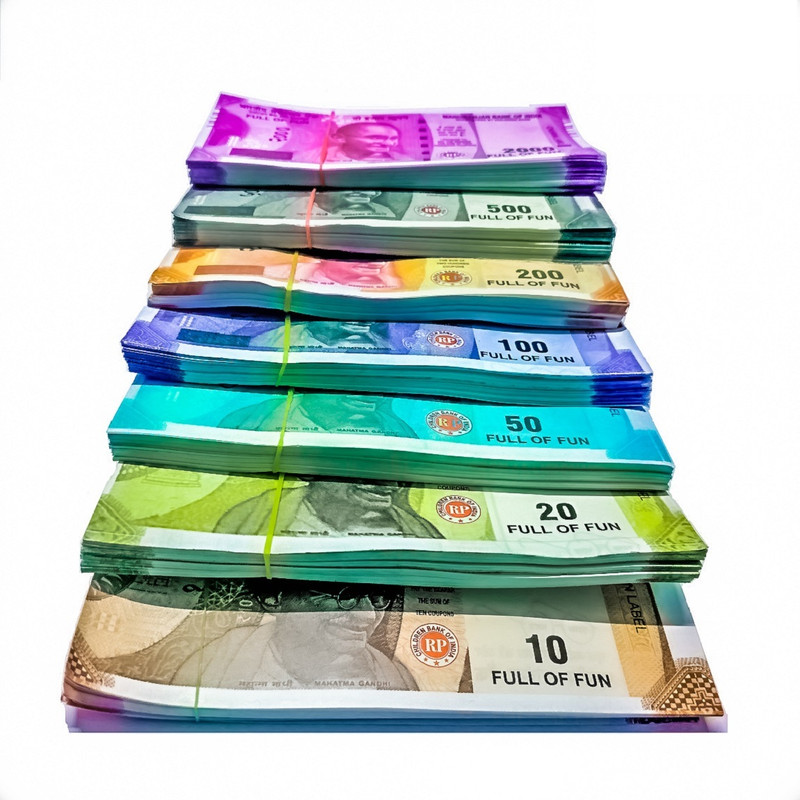 CARLY 2023 Fake Note 77 Note for Kids 11 Units Each Denomination All New Fake Note Gag Toy Gag Toy Gag Toy(Multicolor)