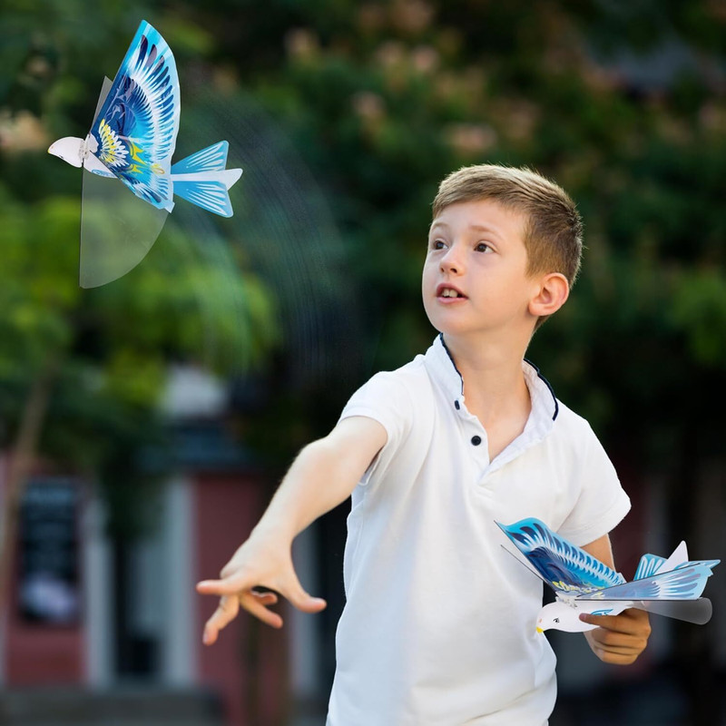 Taabar Rechargeable Flying Toy Bird for Kids - Flaps Wings to Fly High and Fast Flying Bird Toy Gag Toy(Multicolor)
