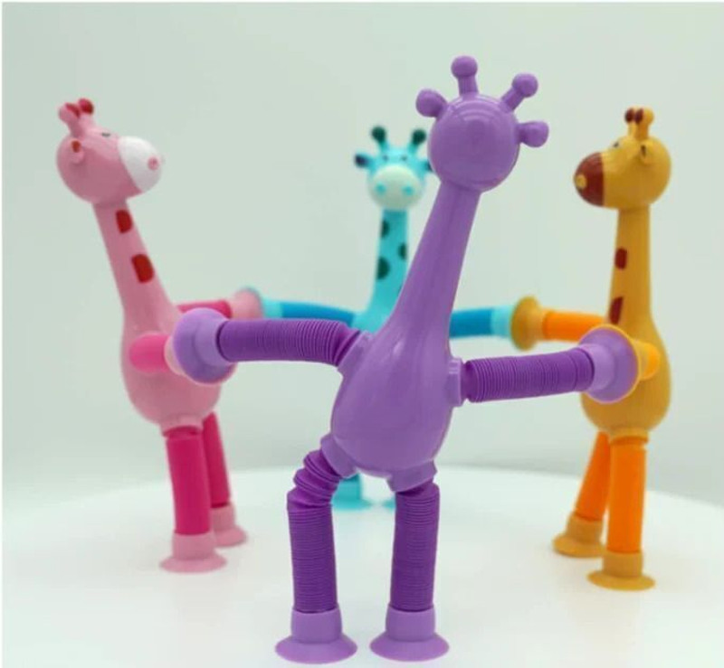 pugly Giraffe Pop Tube Fidget Toy cute, sensory, stress-relief Any one of all Gag Toy(Multicolor)