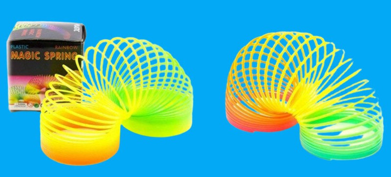 GUNGUN Pack Of 2 Slinky Bouncy Spring Toy For Girls & Boys Spring Gag Toy(Multicolor)