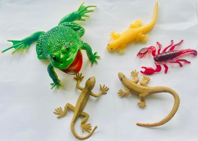 VEDY kids toys snake, frog, cockroach & scorpion gang (set of 6) toys Gag Toy(Multicolor)