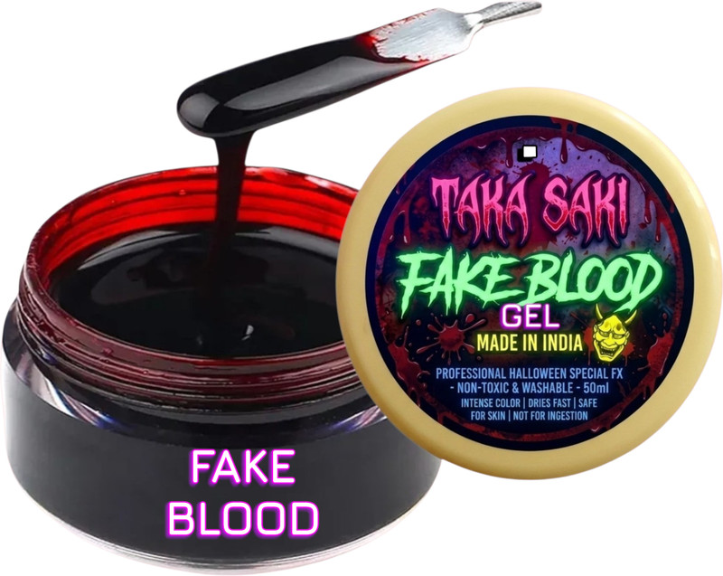 taka saki Gag Toy Fake Blood Zombie Vampire Halloween Fake Blood artificial blood Gag Toy(Red)