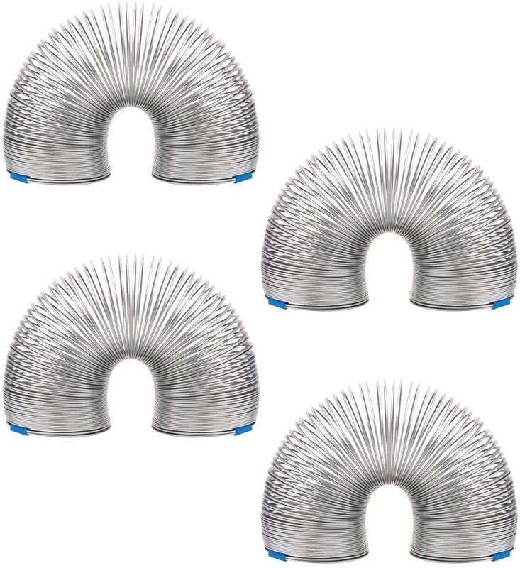 Supertek Wire Helix Closed Length 165-170 mm, Dia. 75mm, Pack of 2 Slinky Magic Spring Toy Gag Toy(Silver)