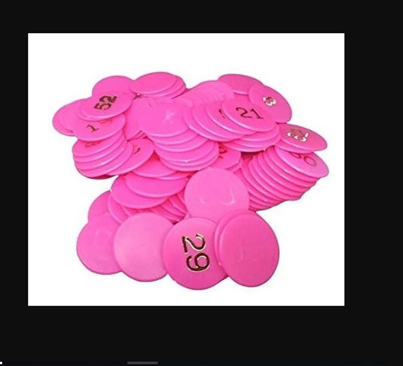 pmh Plastic Numerical Token/Coins (1 To 100) Number Coins NA Gag Toy