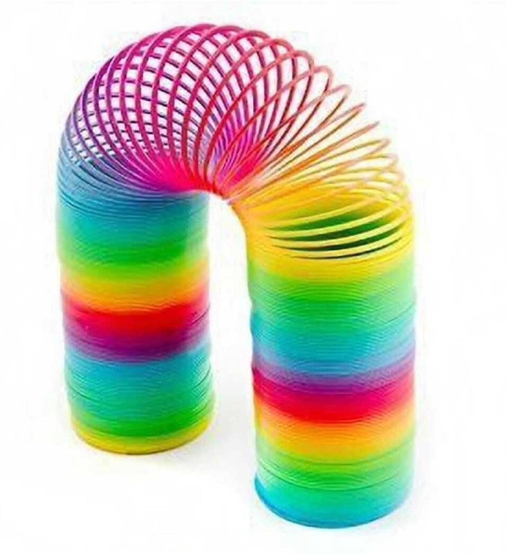 PEMG Magic Rainbow Spring Bouncy Expandable Slinky Kids Birthday Return Gift Gag Toy magic spring Gag Toy