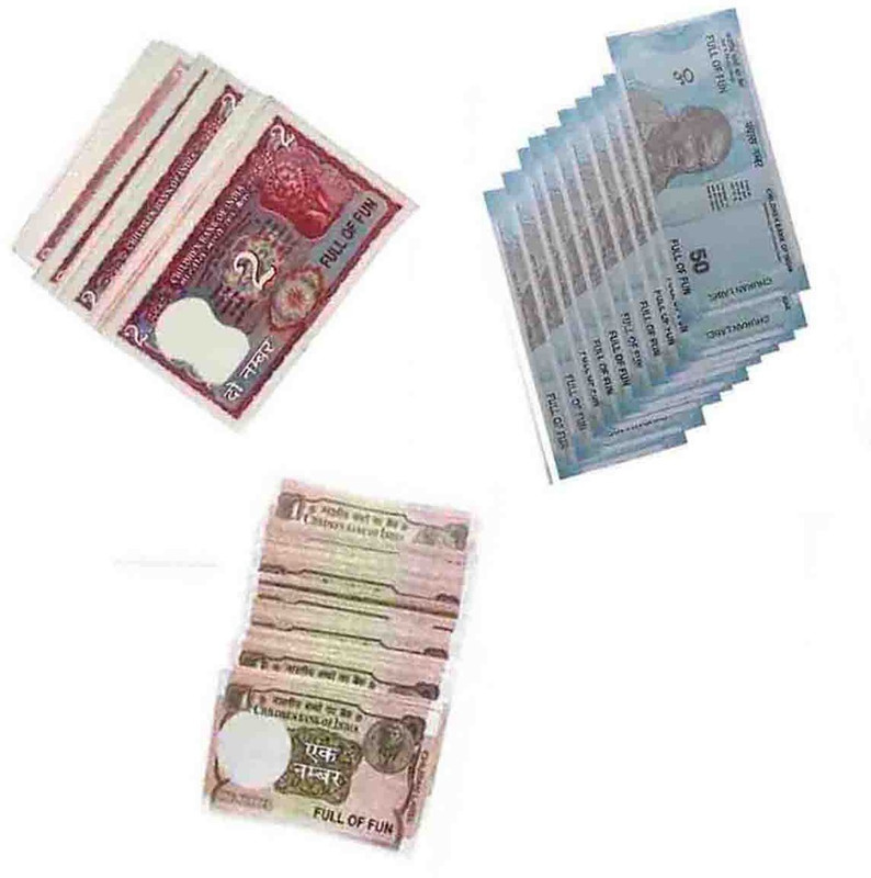 COUNTACH Fake indian currency look like real money 1Rs,2Rs,200Rs (80each)240pcs Fake Notes Gag Toy