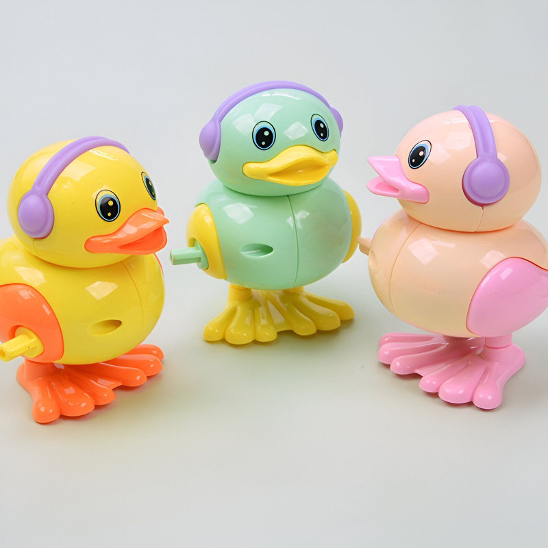 HAPPY CHAPPIE Wind Up Duck Toys for Kids | Set of 3 Walking Duck Figures key operated duck toy Gag Toy(Multicolor)