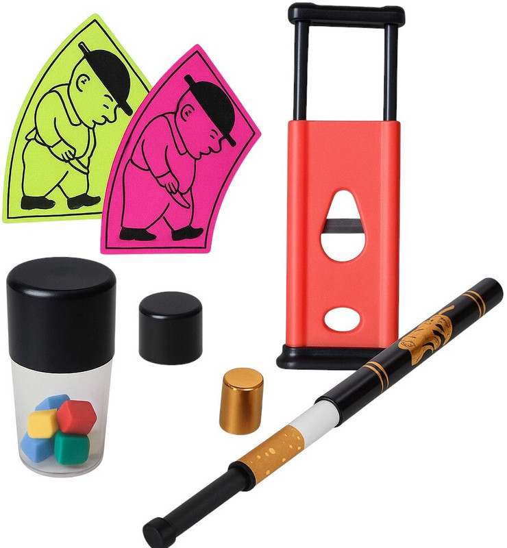 PTCMart Kids Favorite Item small big man, cube dabi, cutter, coin box small big man, crazy cube dabi, finger cutter, coin box Gag Toy(Multicolor)