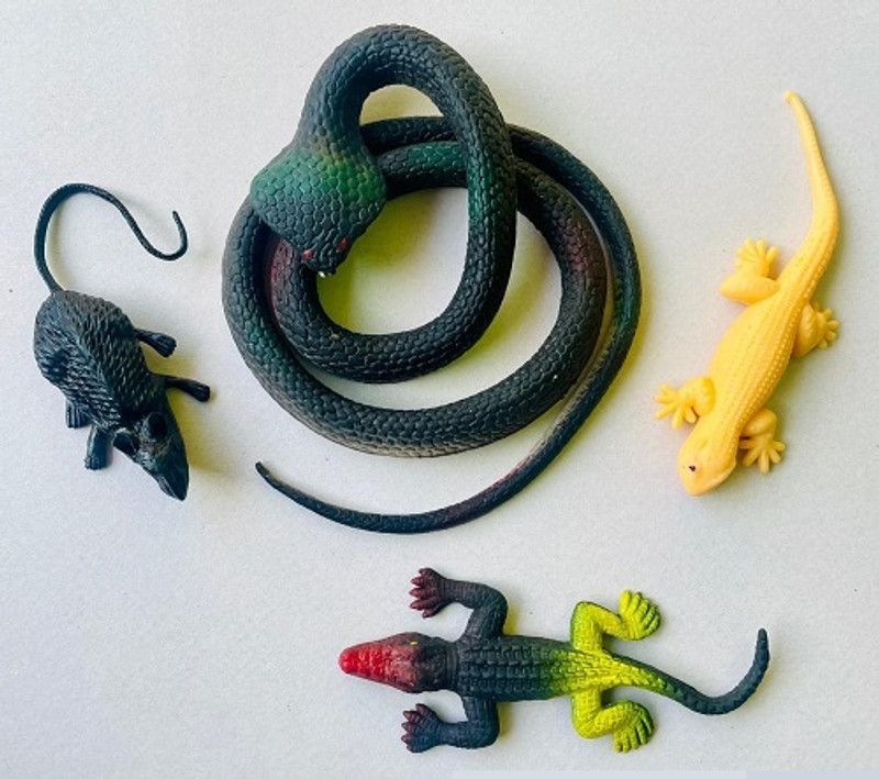 VEDY animal toys rubber lizard,rat and snake gang toys Gag Toy