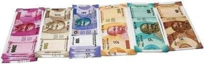 BBS DEAL Children Banks DKNBS (Pack of 15*7=105)Dummy New Fake currency Note Gag Toy(Multicolor)