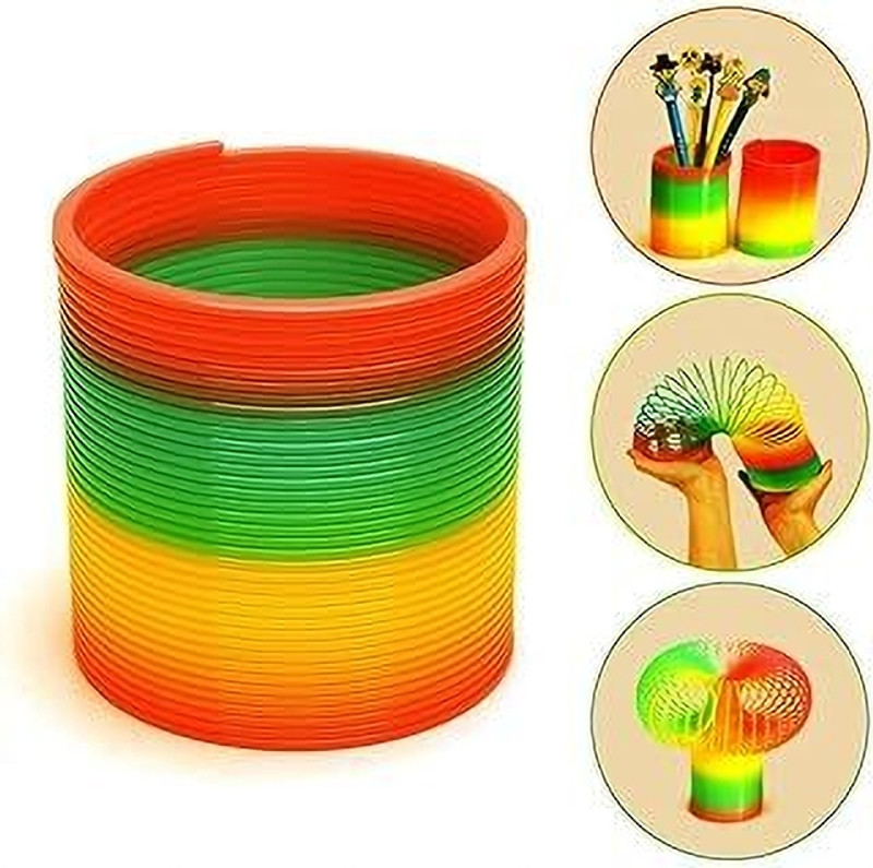 Giftzretailz Kid Magic Spring Rainbow Bouncy Expandable Slinky Magic Toys Return Gift, Party Gag Toy Gag Toy(Multicolor)