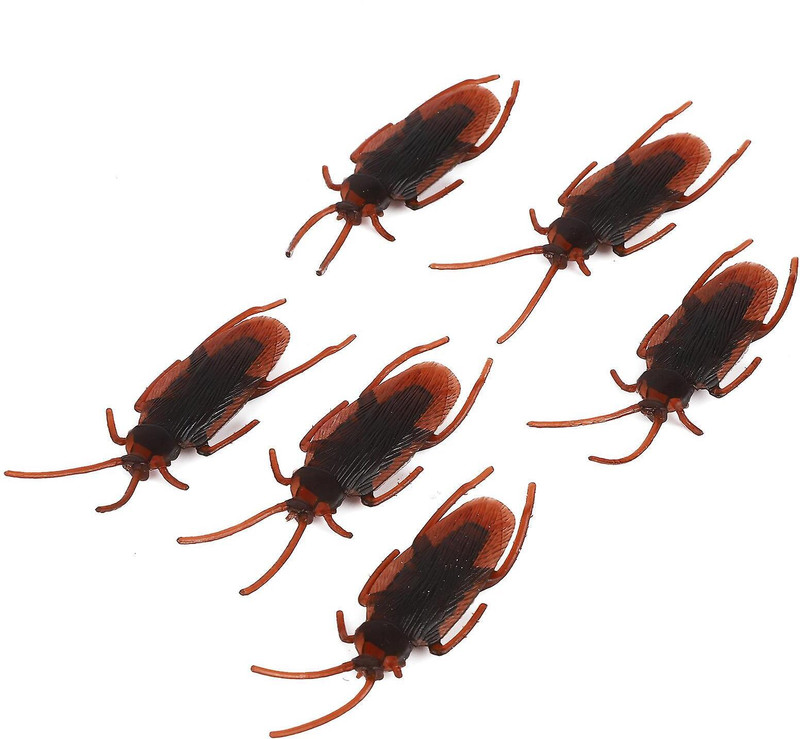 BLC Realistic Prank Cockroach Toy For Kids|Rubber Fake Cockroach|Practical Jokes Toy note Gag Toy(Brown)