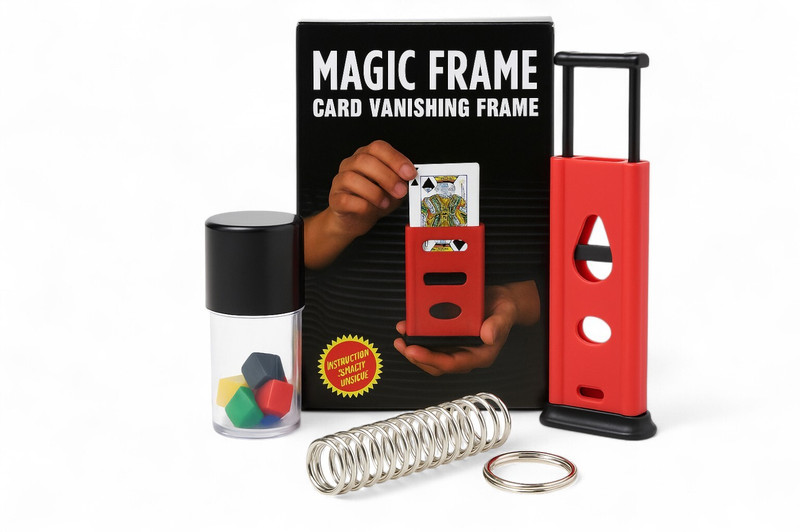 NOWAIT Magic Super Ultimate Trick Set cube dabi, finger cutter, frame, spring crazy cube dabi, finger cutter, magic frame, spring Gag Toy(Multicolor)
