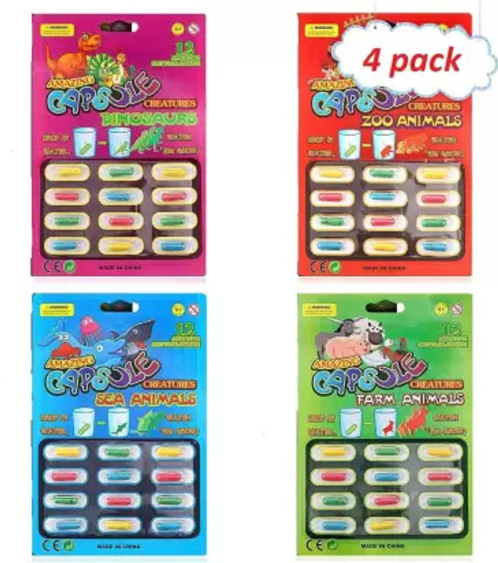 Bandhan Enterprises Growing in water 4 pack Magic grow capsule Gag Toy(Multicolor)