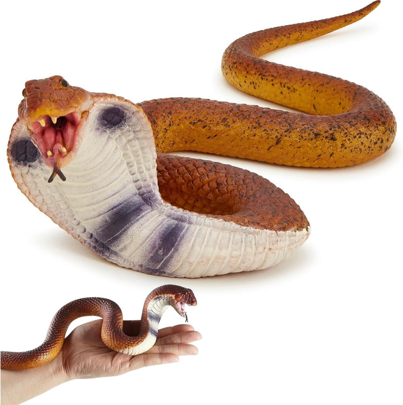 Super Toy Realistic Rubber Snake Toy for Kids Prank Scary Outdoor Play Soft Fake Snake Snake Gag Toy(Multicolor)