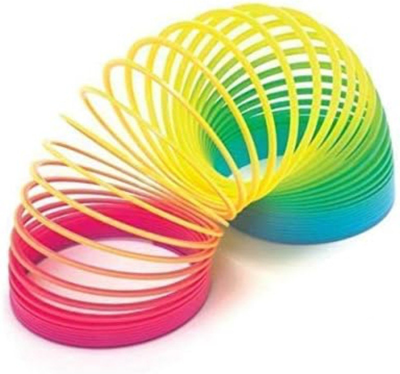 SHIVANGI LIGHTS Rainbow spring rings toys for kids Fun enjoy learning pack of 4 Rainbow spring rings Gag Toy(Multicolor)