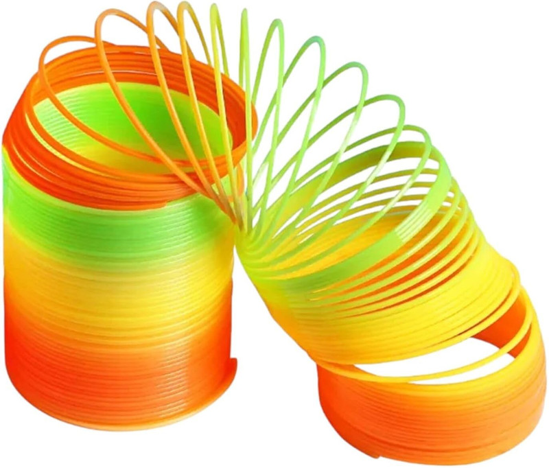 AMYCAUR Slinky Bouncy Spring Toy, Novelty Stress Relief Toy for Kids & Adults, Fun Toy Spring Gag Toy(Multicolor)