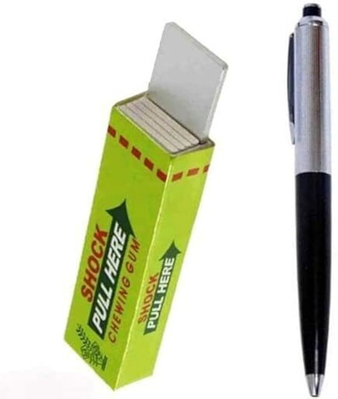 pmh Shock Pen and Gum -2 Pieces Combo- Multi Color SHOCK Gag Toy