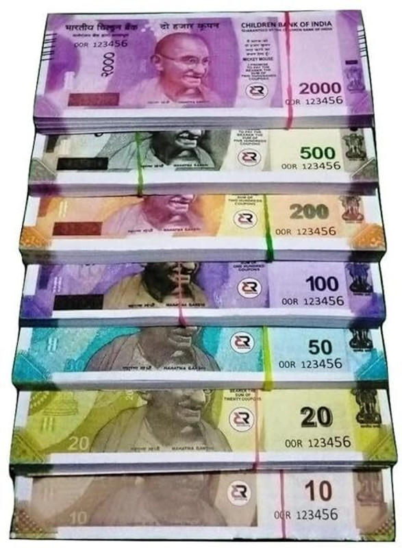 BRILLARE Dummy Indian Currency 250 notes for kids Nakli notes All New Artificial Currency Gag toy Gag Toy(Multicolor)