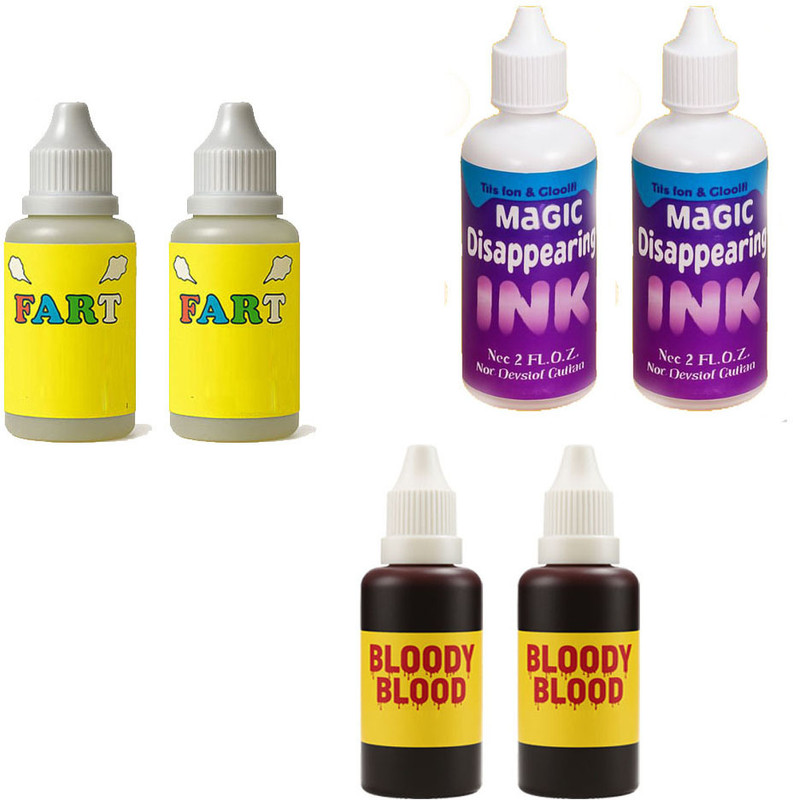 PTCMart Crazy Joke Prank Combo Set Ink Blood Fart Spray Pack Prank Toy Combo Gag Toy