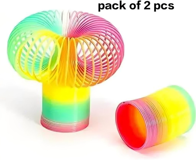 Citrine Slinky Classic Toy Gag Spring Rainbow Multi Colour Magic Toy Spring Magic Spring For Kids Boys Girls Gag Toy(Multicolor)
