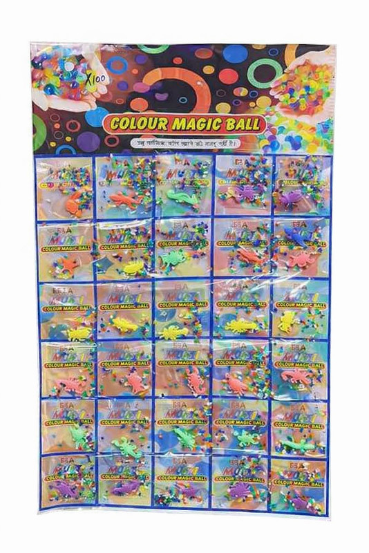 pmh Multi Colour Magic Ball Toy Set | Colourful Water Beads with Mini Animal FUN Gag Toy