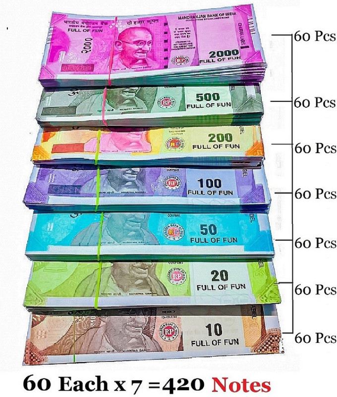 CNA 35A Dummy Currency 245 Note for Kids 35Units Each Denomination All New Fake Note Gag Toy