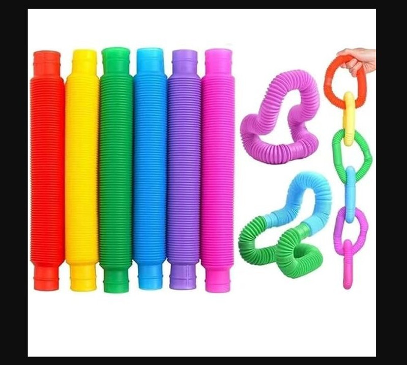 pmh Pop Pack of Tube Sensory Fidget Toy (Pack of 6) NA Gag Toy