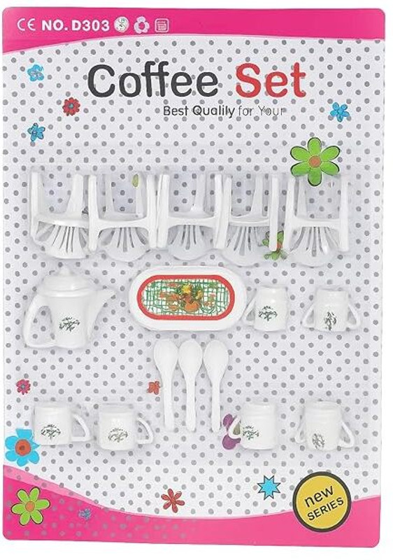 PMW Coffee Set Tea Serving Mini Toys Kitchen Pretend Play Set NA Gag Toy