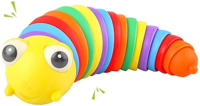 FunBlast Slug Toys - Small Slug Fidget Toys with Flashing Lights, Baby Toy, Sensory Toys Magic Wind up Butterflies Toys Gag Toy