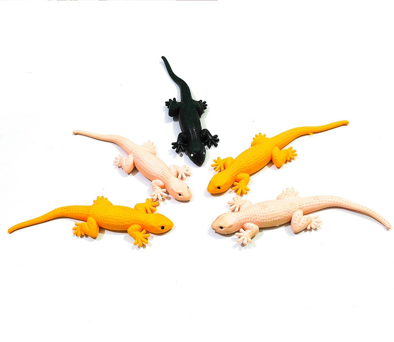 4GX Halloween Special 3 Fake Lizard House Gecko Rubber Practical Jokes Prank Trick Toys for Boys and Girls Prank Gag Toy(Yellow)