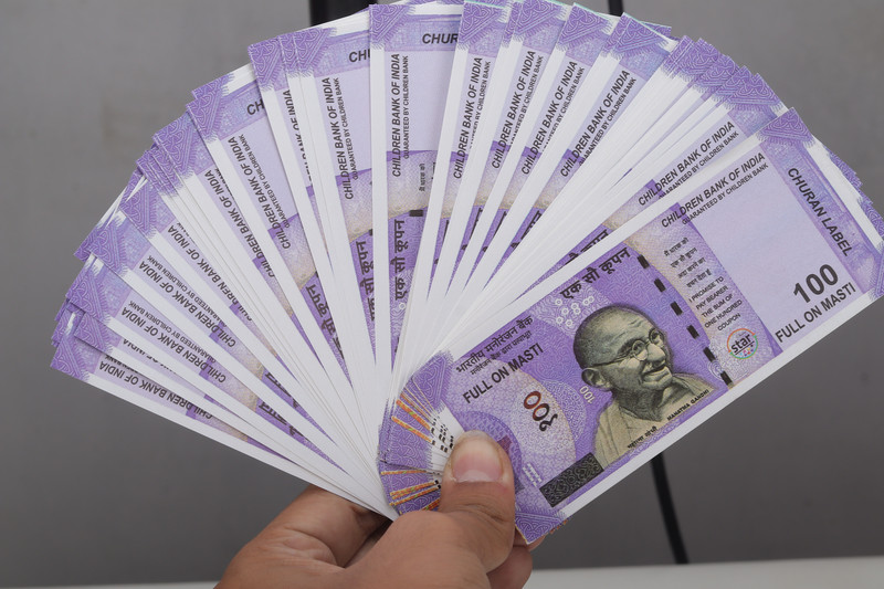 BBS DEAL Fantasy Currency Combo: 120 Nakli Indian Note Replicas for Kids Play - Assorted (20*6=120 note each ) Money for Kids to Play Nakli Note 10 20 50 100 200 500 Gag Toy(Multicolor)