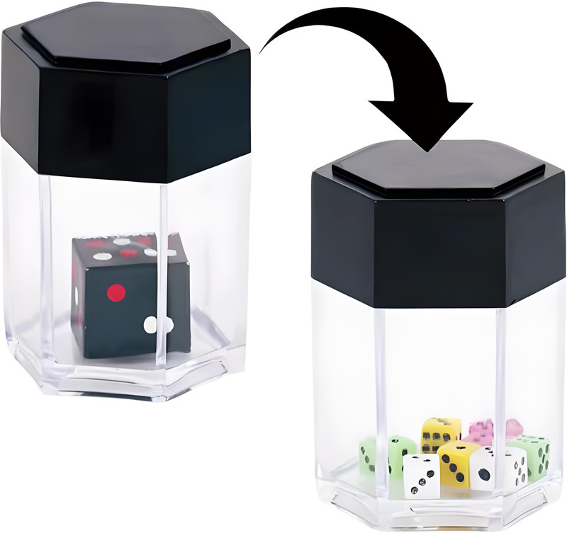 MYSTIFY MAGIK Dice Bomb Magic Trick Props Dice Transformation Magic Tricks Gimmick for Kids Dice Magic trick Gag Toy(Multicolor)