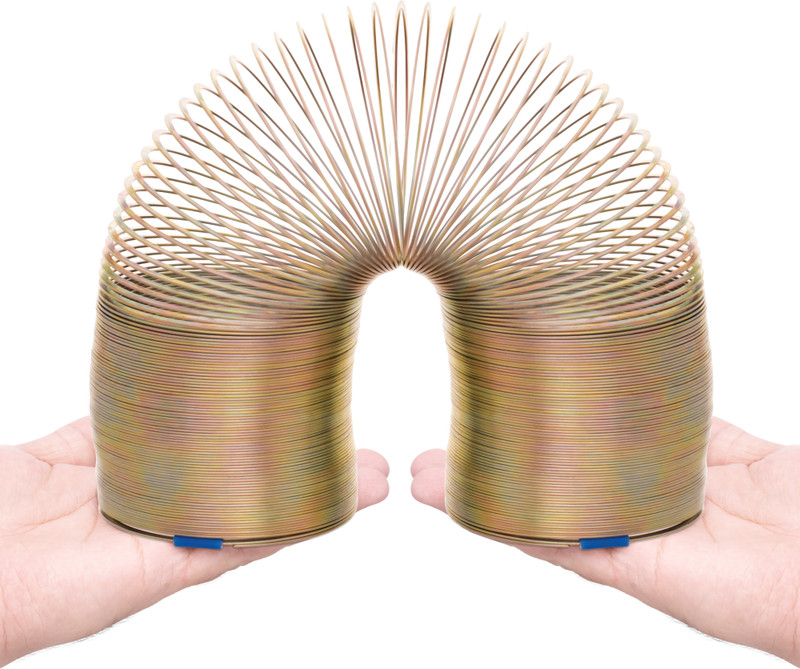 Supertek Golden Wire Helix Slinky Magic Spring Toy Gag Toy(Gold)