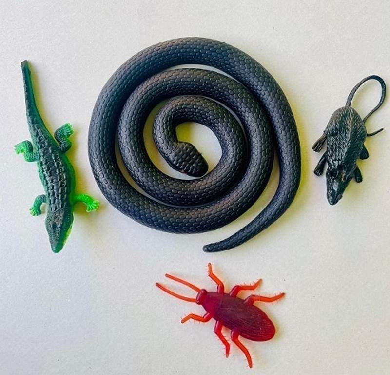 Vedy animal toys snake, scorpion, cockroach, ant gang (Set of 8 )(Multicolor)