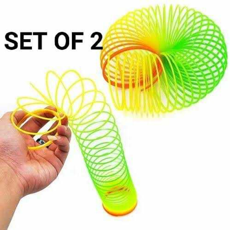 Citrine Gag Toy Magic Spring Set Of 2 Rainbow Colour Long Spring Magic Spring Gag Toy(Multicolor)