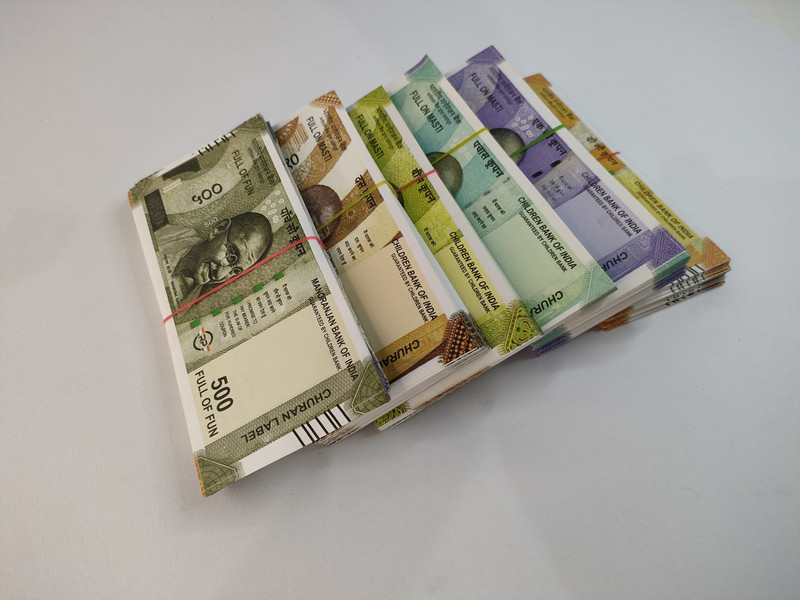 Velinor Best Gift Gag Toy for Kids Fake Notes Combo (20 * 6=120 Notes) Mix Currency Fake Notes nakli Notes Dummy Notes Notes Gag Toy
