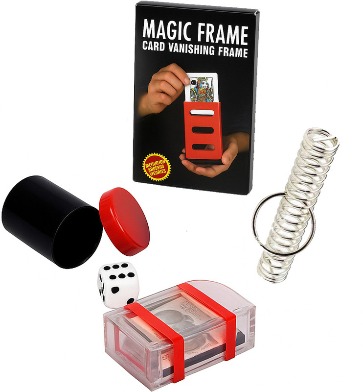 vkmart Classic Fun Magic Tricks Kit magic frame, dice dabi, note box, spring magic frame, dice dabi, note box, spring Gag Toy