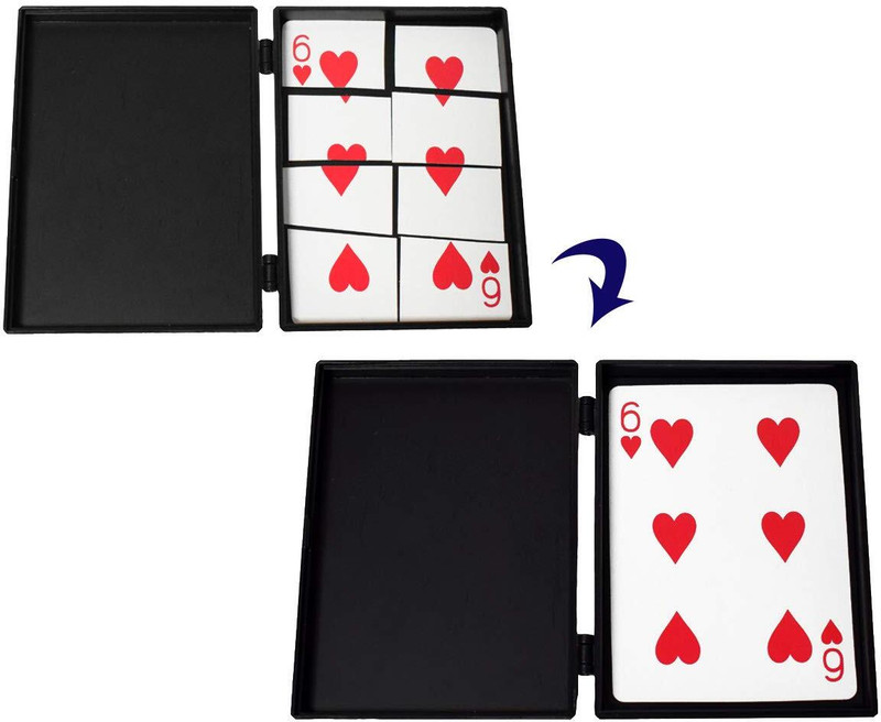 MYSTIFY MAGIK Locking Card Box Magic Trick | Torn & Restore playing card, color chagning Box Magic Box Gimmick Gag Toy