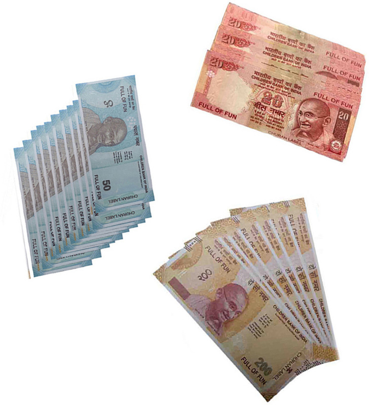 COUNTACH Fake india currency look like real money 5Rs,10Rs,2000Rs(60each)180pcs Fake Notes Gag Toy