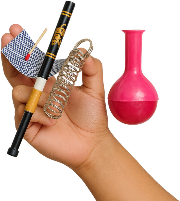 NOWAIT Magic Ultimate Tricks Starter Set card stick, cigarette, spring, surai card stick, cigarette, spring, surai Gag Toy(Multicolor)
