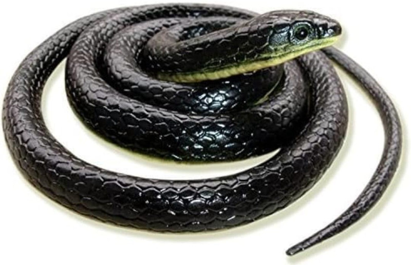 Goness Oripower lack Snake Rubber Prank Toys for Kids and Adults 28 inches Snake Rubber Prank Toy Gag Toy