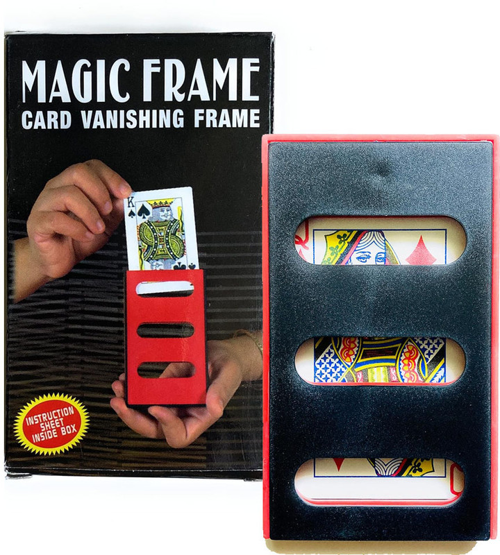 PTCMart Classic Joker Prank Magic Card Vanishing Frame Illusion Trick magic frame card Gag Toy(Multicolor)