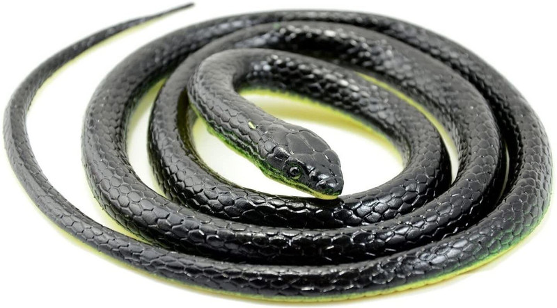 Aganta Fake Snake Realistic Look Black Snake Prank Toys For Kids Snake For Prank Snake Gag Toy(Black)