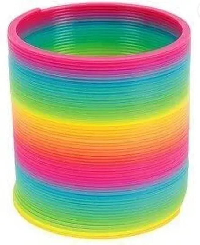 womaniyaa Magic Rainbow Jumbo Spring Rainbow Coil Spring Toy & Pen Stand-Stress Relief Fidget Toy Gag Toy(Multicolor)
