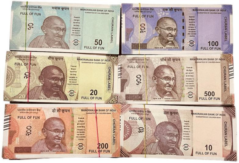 Zinnia 600 Fake Notes Nakli Note All New Indian Dummy Currency Fake Money Nakli Pese Fidget Toy Gag Toy(Multicolor)