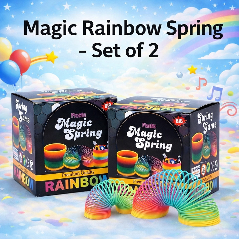 Galaxy Toy Hub Pack -2 Rainbow Spring Gag Toy(Multicolor)
