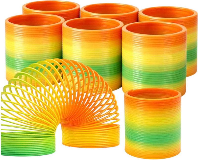 Tera13 Colorful Spring Toy Pack of 12 Stretchable Fun Toy for Kids Magic Spring Gag Toy(Multicolor)