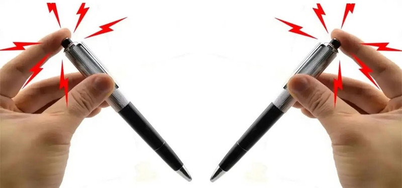 CJ CHILDREN'SJOY Shock Pen Toy For Prank, and fun for Kids shok pen Gag Toy(steel)