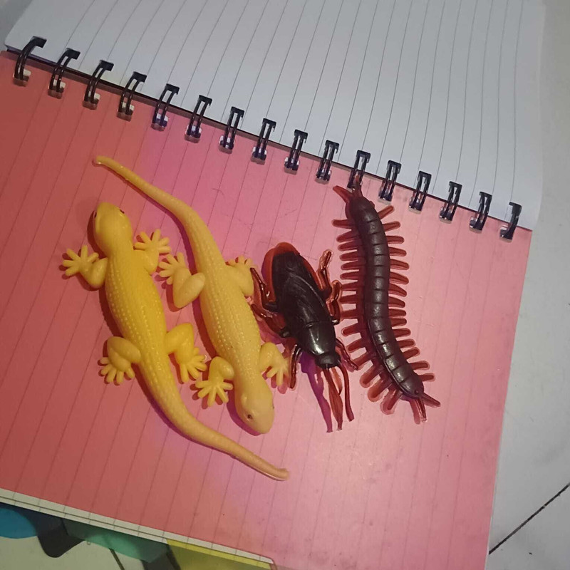 BBS DEAL Centipad-2, Lizard -1 and Cocroch-1 Fake Rubber Novelty Insects Toy For Make Fool and fun gag toy Gag Toy(Multicolor)